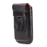 Capa de Couro Premium Bainha Para Celular Passador Preto