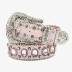 Cinto Country Rosa com Pedrarias 