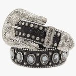 Cinto Country Preto com Pedrarias 