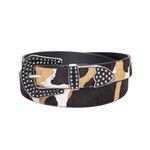Cinto Animal Print Vaca Fivela Metal