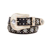 Cinto Country Preto com Pedrarias