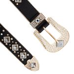 Cinto Country Preto com Pedrarias