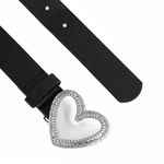 Cinto Básico Couro Sintético Fivela de Coração 