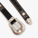 Cinto Country Preto com Pedrarias 