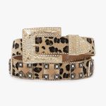 Cinto Country Animal Print Onça Claro 