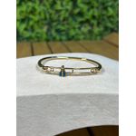 Pulseira Dourada Detalhe Esmaltado com Regulagem
