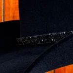 Chapéu Country Diamond Aba 10 Preto com Bandinha Preto Miçanga