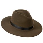Chapéu Fedora Unissex Ferrugem com Bandinha de Cetim Aba 8 