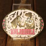 Fivela Country Cowboy Unissex Rosa Muladeira