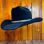 Chapéu Infantil Country Diamond Preto Aba 9 Aveludado Unissex Bandinha Colorida 