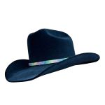 Chapéu Infantil Country Diamond Preto Aba 9 Aveludado Unissex Bandinha Colorida 