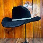 Chapéu Infantil Country Diamond Preto Aba 9 Aveludado Unissex Bandinha Strass 
