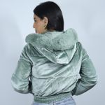 Jaqueta Puffer Verde Brilhante Feminina - Club 21 Country 
