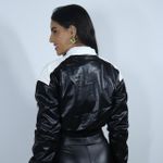Jaqueta de Couro Feminina Better Preto com Branco Lançamento - Club 21 Country 