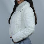 Jaqueta Puffer Lantejoula Branca Feminina Lançamento - Club 21 Country 