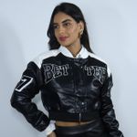Jaqueta de Couro Feminina Better Preto com Branco Lançamento - Club 21 Country 