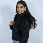 Jaqueta Puffer Preto Brilhante Feminina - Club 21 Country 