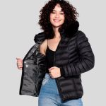 Jaqueta Feminina Bobojaco com Capuz Removível Preto - Club 21 Country