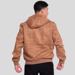 Jaqueta Masculina em Camurça com Capuz Removível Caramelo - Club 21 Country