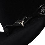 Chapéu Country Montana Premium Preto Aba 10 Aveludado Unissex Bandinha de Couro Com Fivela
