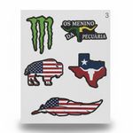 Cartela de Adesivo de Papel Country 5 por Cartela