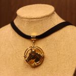 Choker Feminina Camurça Preta 