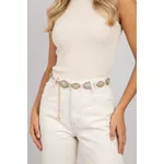 Cinto de Metal com Pedra Turquesa 