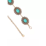 Cinto de Metal com Pedra Turquesa 