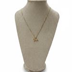 Colar Dourado Feminino Cravejado 