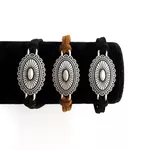 Pulseira de Camurça Detalhe Esmaltado 