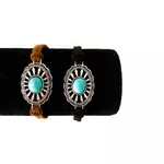 Pulseira de Camurça Detalhe Esmaltado 