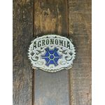 Fivela Country Cowboy Unissex Branca Agronomia 
