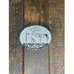 Fivela Country Cowboy Unissex Branca de Cavalo