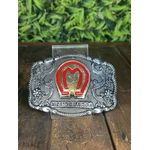 Fivela Country Cowboy Unissex Ferradura Vermelha