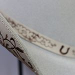 Chapéu Country Amuleto Gelo Aba 10 Aveludado Unissex Bandinha e Detalhes Lateral de Couro Vaca