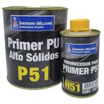 Kit Primer PU Alto Sólidos C/ Endurecedor Lazzuril P51 - 900ml 5:1 