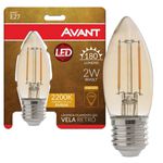 Lâmpada vela led retro E27 2W bivolt avant