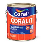 Esmalte Sintético Coralit Secagem Rápida Branco Gelo Acetinado 3,6 Litros coral ref 5274051