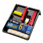 Kit Pintura Rolo Lã Antigota 6pçs Atlas - Ref AT1017