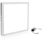 Painel Plafon Led 24w Quadrado Sobrepor Branco Quente 3000k Embuled