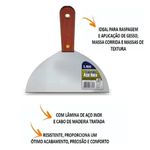 Espatula 20cm Aço Inox 8'' Atlas Drywall Massa Corrida Pro