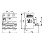 Disjuntor Tripolar Din Curva C 70a 10ka soprano