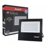 REFLETOR SLIM LED 100W BRANCO FRIO 6500K - AVANT