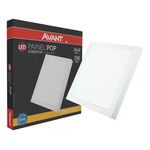 Painel Plafon Led Quad.30w 40x40 Sobrepor 3000k Avant