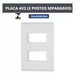 Placa 4x2 2 Postos Afastados Liz Branca Tramontina