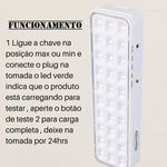 Luminária Luz Emergência Iluminação 30 Leds Bivolt Economia