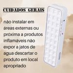 Luminária Luz Emergência Iluminação 30 Leds Bivolt Economia