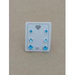 Trio Zircônia Redonda Azul Piscina Garras 3,4,5mm 