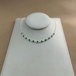 CHOKER COM 11 CORAÇÕES ZIRCÔNIA ESMERALDA CORRENTE 3 EM 1 