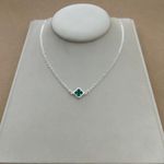 CHOKER COM 1 TREVO DE ZIRCÔNIA VERDE